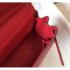 Hermes Red Clemence Kelly 28cm Bag - Image 8