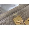 Hermes Grey Clemence Kelly 28cm Bag - Image 5