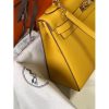 Hermes Kelly 32cm Sellier Bag In Yellow Epsom Leather - Image 4