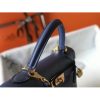 Hermes Kelly 32cm Sellier Bag In Blue Agate Epsom Leather - Image 4