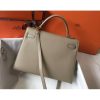 Hermes Kelly 32cm Sellier Bag In Tourterelle Epsom Leather - Image 2