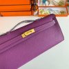 Hermes Kelly Cut Handmade Bag in Anemone Epsom Calfskin - Image 4