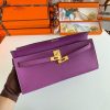Hermes Kelly Cut Handmade Bag in Anemone Epsom Calfskin - Image 6