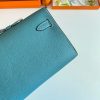 Hermes Kelly Cut Handmade Bag in Blue Jean Epsom Calfskin - Image 5
