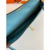 Hermes Kelly Cut Handmade Bag in Blue Jean Epsom Calfskin - Image 6