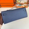 Hermes Kelly Cut Handmade Bag in Deep Blue Epsom Calfskin - Image 2