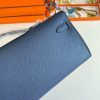 Hermes Kelly Cut Handmade Bag in Deep Blue Epsom Calfskin - Image 3