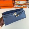 Hermes Kelly Cut Handmade Bag in Deep Blue Epsom Calfskin - Image 6