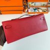 Hermes Kelly Cut Handmade Bag in Red Epsom Calfskin - Image 2