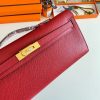 Hermes Kelly Cut Handmade Bag in Red Epsom Calfskin - Image 4