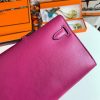 Hermes Kelly Cut Handmade Bag in Rose Purple Swift Leather - Image 3