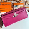 Hermes Kelly Cut Handmade Bag in Rose Purple Swift Leather - Image 7