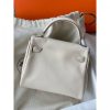 Hermes Kelly Doll Quelle Idole Bag in Craie Swift Calfskin - Image 9