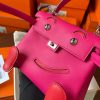 Hermes Kelly Doll Quelle Idole Bag in Rose Mexico Swift Calfskin - Image 9