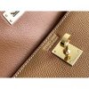 Hermes Kelly En Desordre 20 Handmade Bag In Gold Epsom Calfskin - Image 3