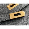 Hermes Kelly En Desordre 20 Handmade Bag In Black Epsom Calfskin - Image 5