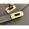 Hermes Kelly En Desordre 20 Handmade Bag In Taupe Epsom Calfskin - Image 6