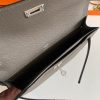 Hermes Kelly Depeches 25 Pouch in Etain Epsom Calfskin - Image 6