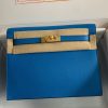 Hermes Kelly Danse II Bag In Blue Hydra Evercolor Calfskin