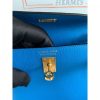 Hermes Kelly Danse II Bag In Blue Hydra Evercolor Calfskin - Image 3