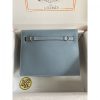 Hermes Kelly Danse II Bag In Blue Lin Evercolor Calfskin - Image 2