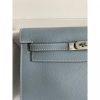 Hermes Kelly Danse II Bag In Blue Lin Evercolor Calfskin - Image 7