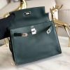 Hermes Kelly Danse Handmade Bag In Dark Green Swift Leather - Image 3