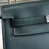 Hermes Kelly Danse Handmade Bag In Dark Green Swift Leather - Image 4