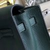 Hermes Kelly Danse Handmade Bag In Dark Green Swift Leather - Image 6
