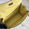 Hermes Kelly Danse Handmade Bag In Jaune Swift Leather - Image 8