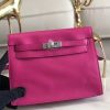 Hermes Kelly Danse Handmade Bag In Magnolia Swift Leather