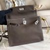 Hermes Kelly Danse Handmade Bag In Taupe Swift Leather - Image 3