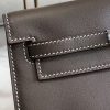 Hermes Kelly Danse Handmade Bag In Taupe Swift Leather - Image 4