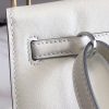 Hermes Kelly Danse Handmade Bag In White Swift Leather - Image 5