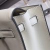 Hermes Kelly Danse Handmade Bag In White Swift Leather - Image 6