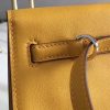 Hermes Kelly Danse Handmade Bag In Yellow Swift Leather - Image 4