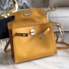 Hermes Kelly Danse Handmade Bag In Yellow Swift Leather - Image 5