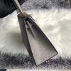 Hermes Kelly 25cm Handmade Bag In Gris Asphalt Ostrich Skin - Image 4