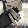 Hermes Kelly 25cm Handmade Bag In Gris Asphalt Ostrich Skin - Image 5