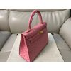 Hermes Kelly 25cm Handmade Bag In Terre Cutie Ostrich Skin - Image 4