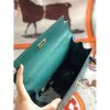 Hermes Kelly 25cm Handmade Bag In Vert Vertigo Ostrich Skin - Image 5