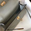 Hermes Kelly Pochette Bag In Blue Glacier Epsom Leather - Image 7