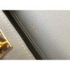 Hermes Kelly Pochette Bag In Blue Glacier Epsom Leather - Image 8