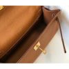 Hermes Kelly Pochette Bag In Gold Epsom Leather - Image 8
