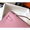 Hermes Kelly Pochette Bag In Mauve Sylvestre Epsom Leather - Image 5