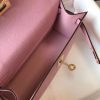Hermes Kelly Pochette Bag In Mauve Sylvestre Epsom Leather - Image 7