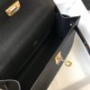 Hermes Kelly Pochette Bag In Black Epsom Leather - Image 6