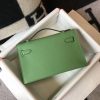 Hermes Kelly Pochette Bag In Vert Criquet Epsom Leather - Image 3