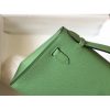 Hermes Kelly Pochette Bag In Vert Criquet Epsom Leather - Image 5