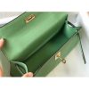 Hermes Kelly Pochette Bag In Vert Criquet Epsom Leather - Image 8